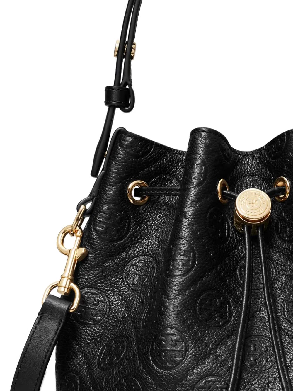 T-Monogram textured bucket bag