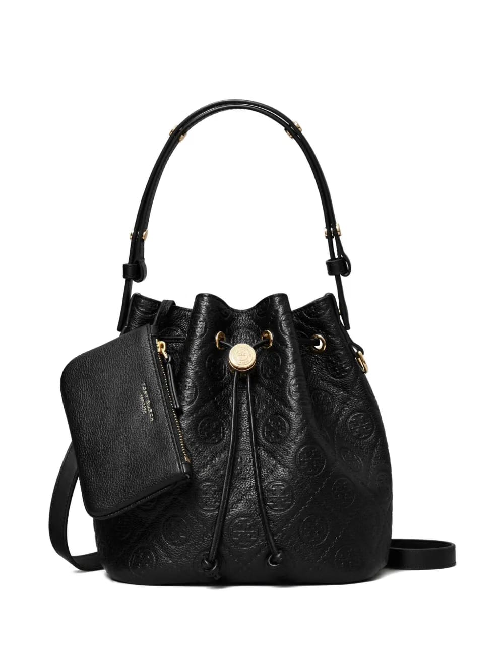 T-Monogram textured bucket bag