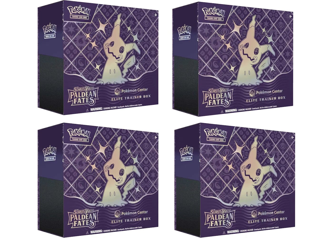 2024 Pokemon Scarlet & Violet Paldean Fates Pokemon Center Elite Trainer Box 4X Lot