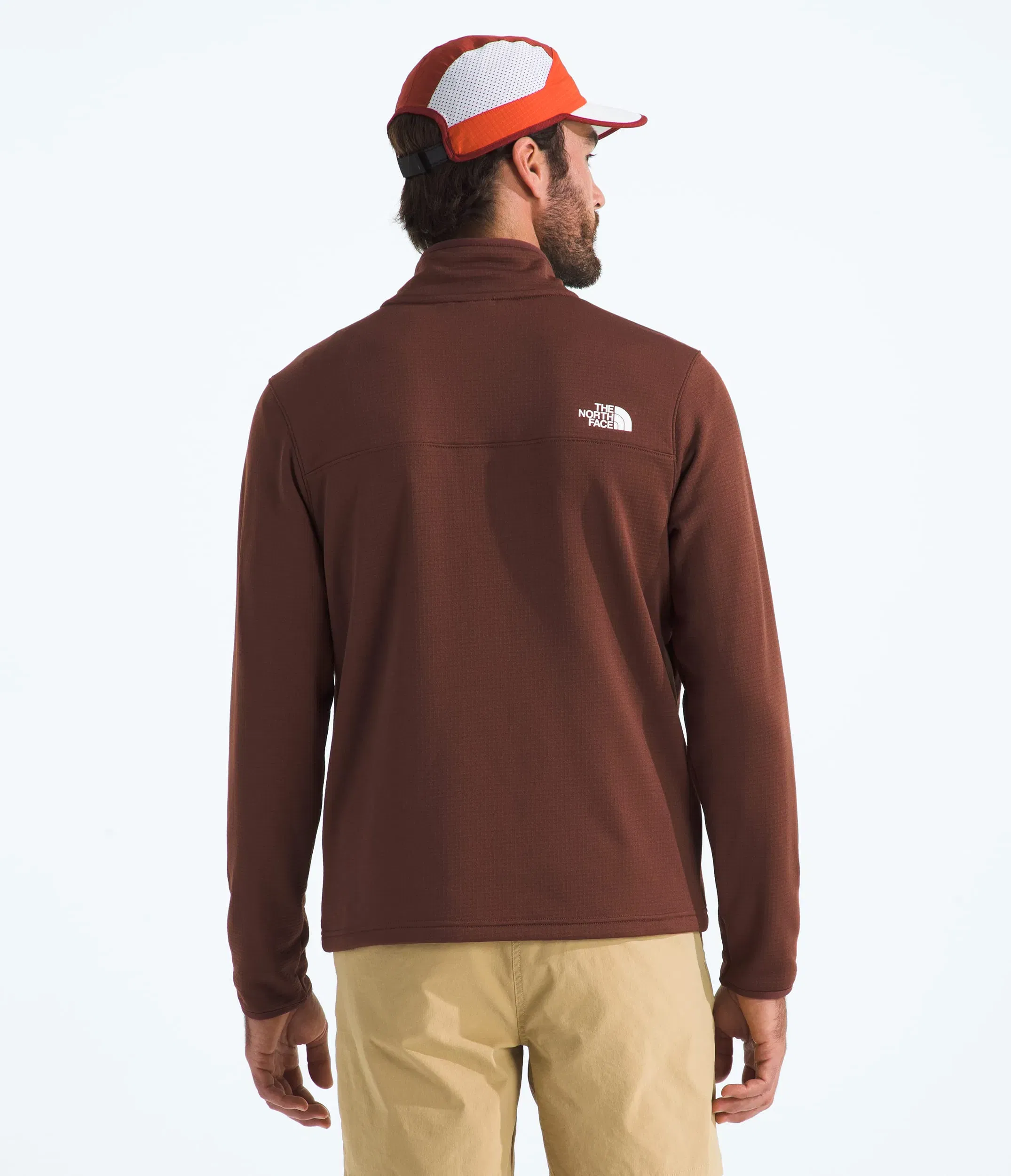 The North Face Men’s Cedar Trail Grid Fleece Full-Zip Jacket Ember Soil