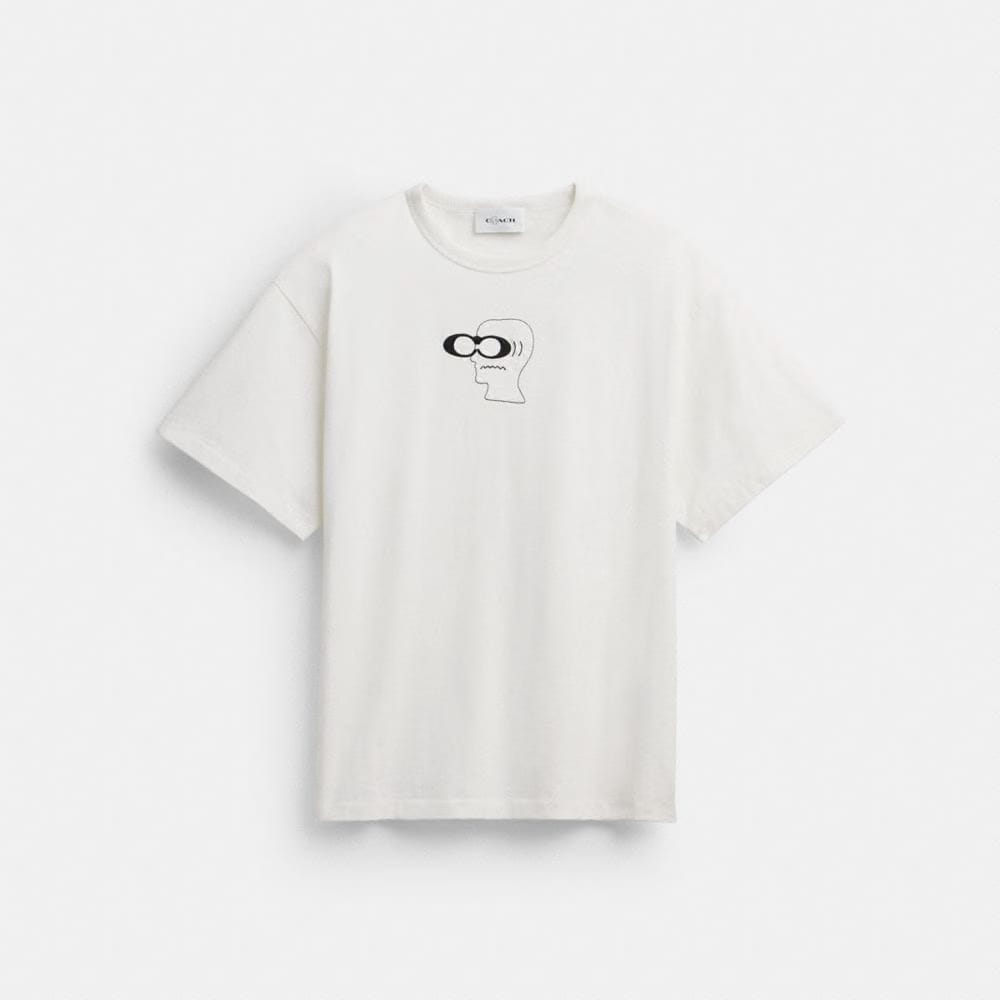 Coach Coach | Brain Dead Head T-Shirt In Organic Cotton White