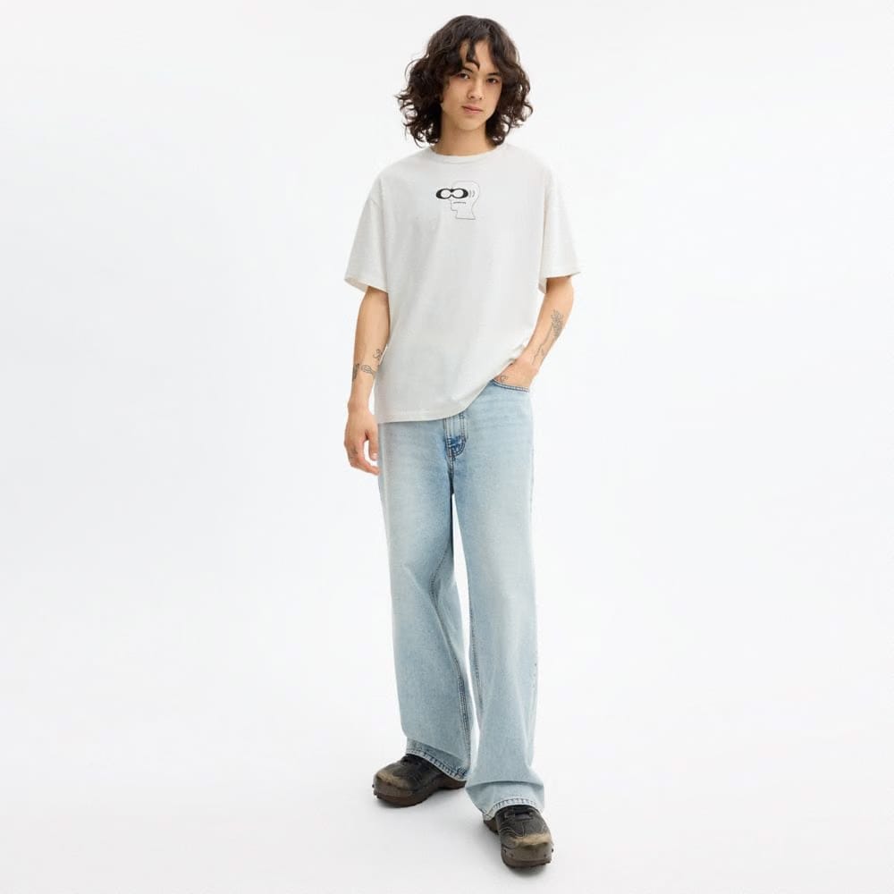 Coach Coach | Brain Dead Head T-Shirt In Organic Cotton White