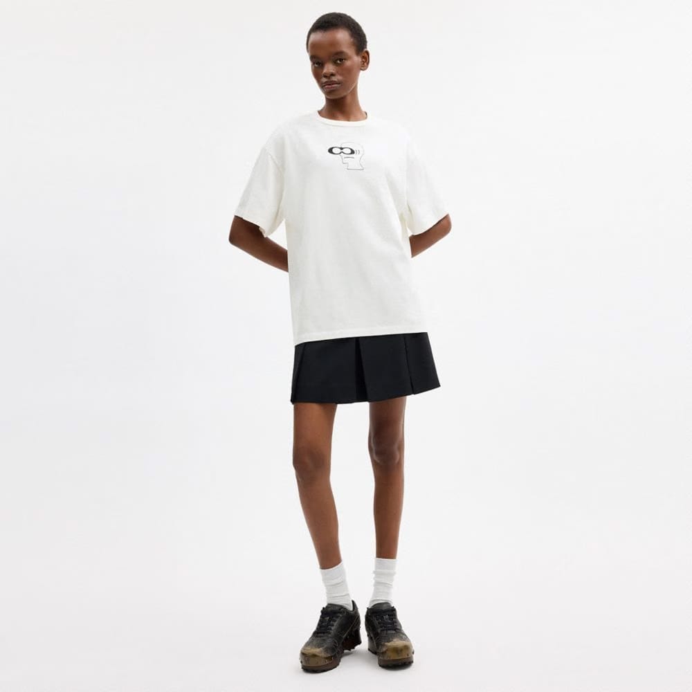 Coach Coach | Brain Dead Head T-Shirt In Organic Cotton White