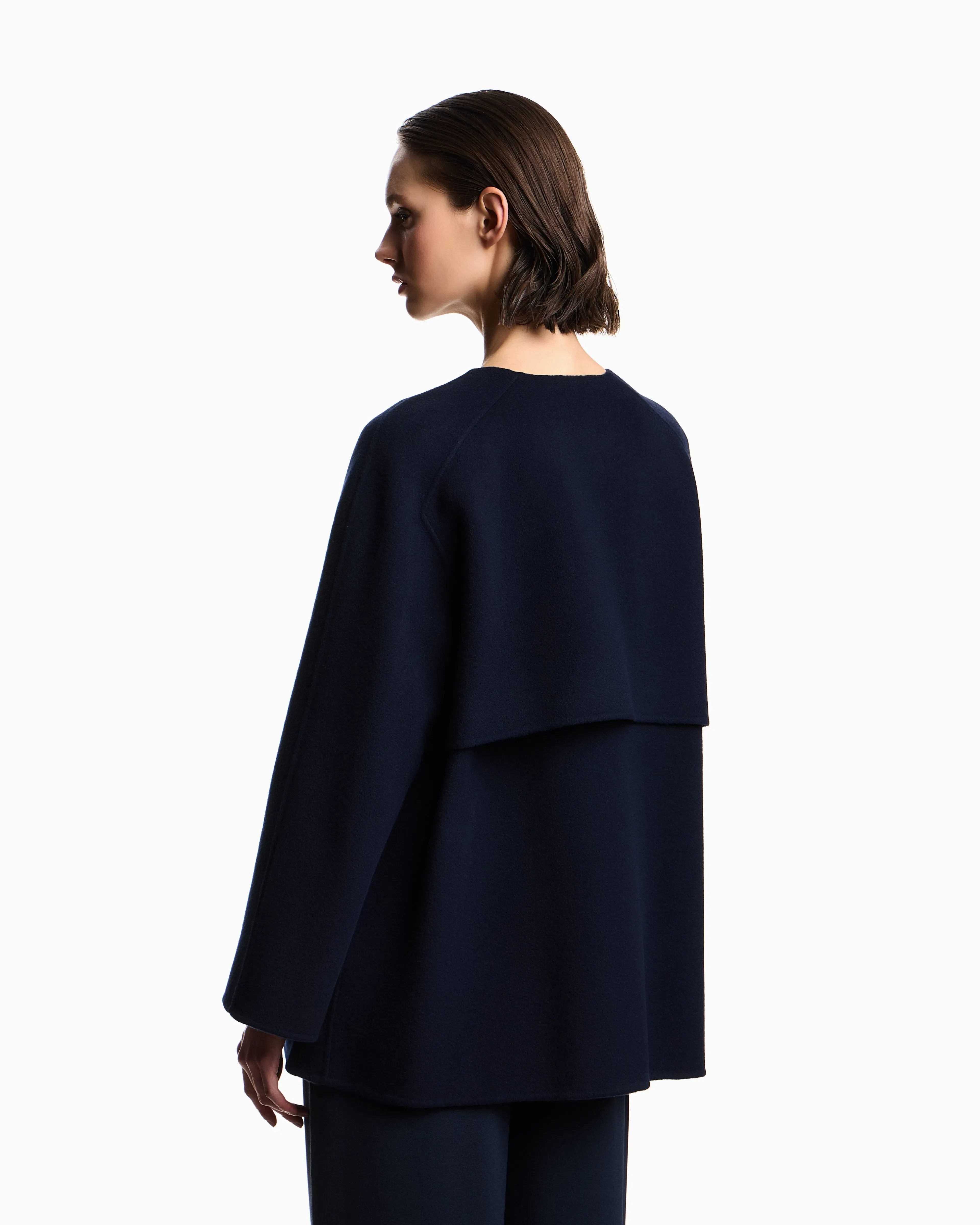 Emporio Armani Double-breasted wool and cashmere pea coat