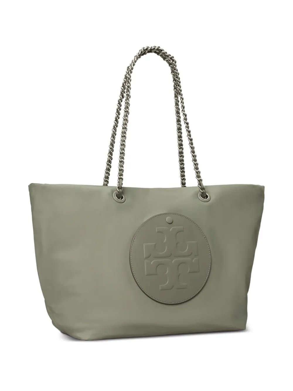 chain-strap logo-plaque tote bag