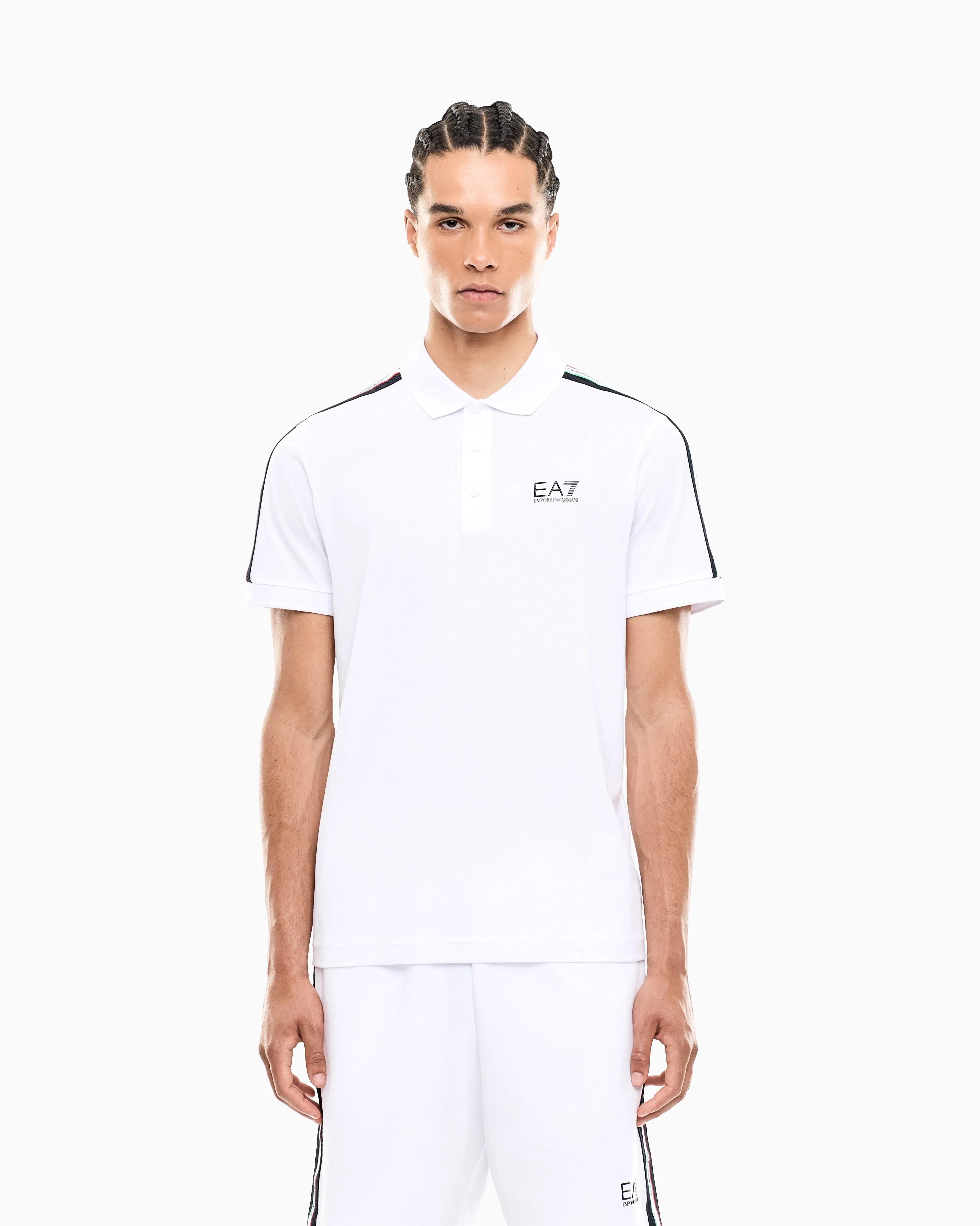 EA7 Italian Spirit cotton-jersey polo shirt