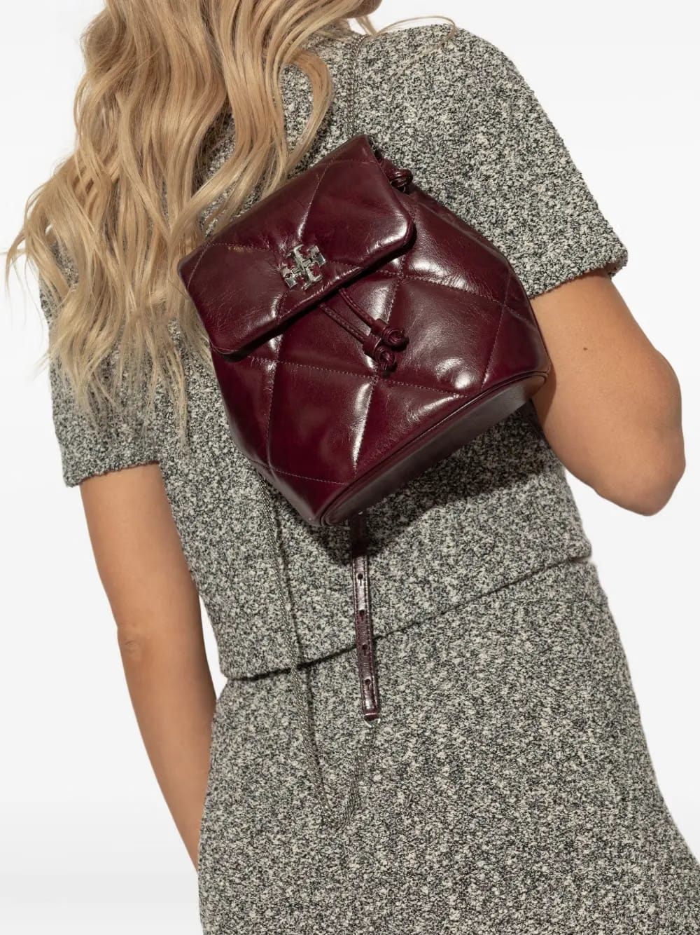 quilted leather backpack