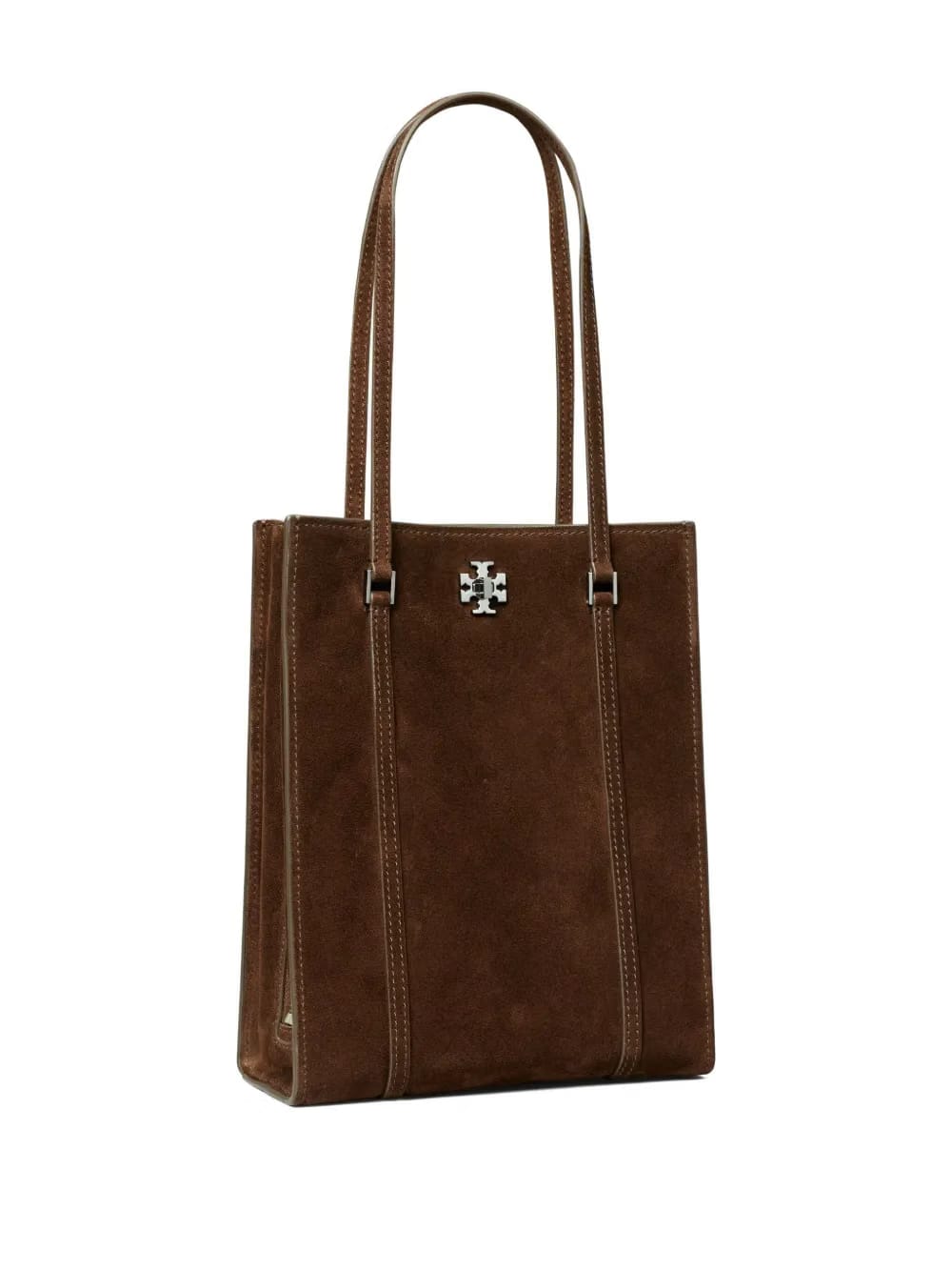small Kira turnlock suede tote bag