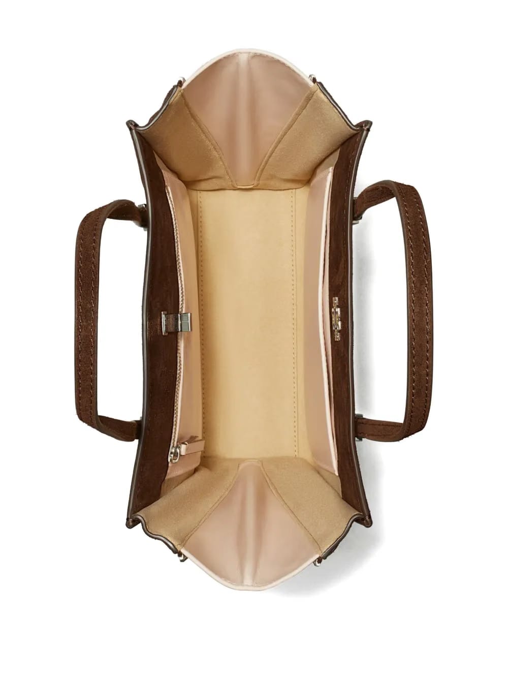 small Kira turnlock suede tote bag