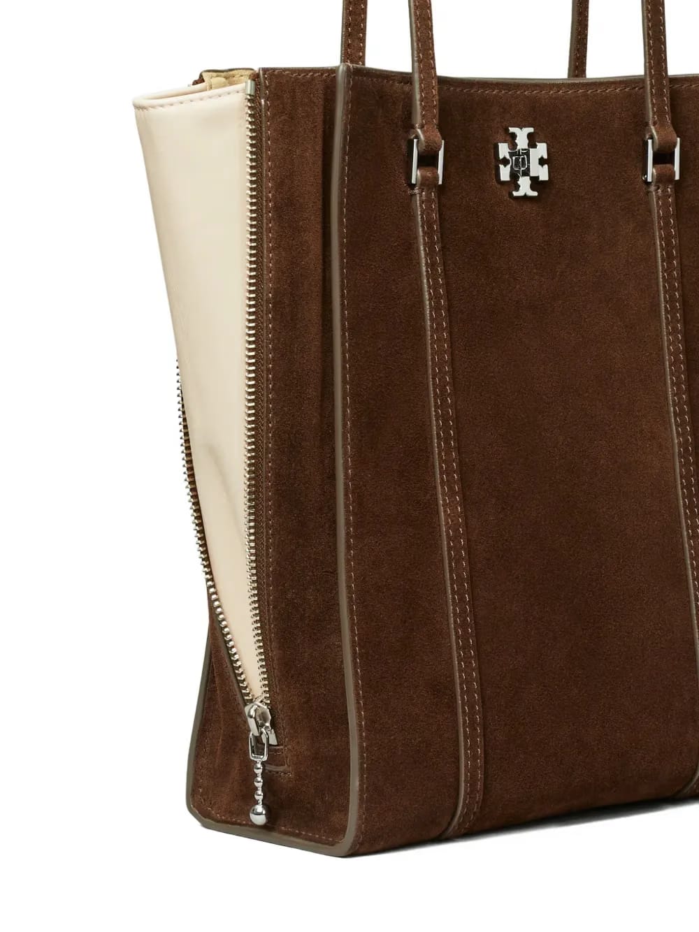 small Kira turnlock suede tote bag
