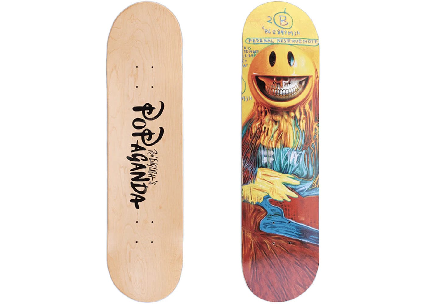 Funko Pop! X Ron English Mona Lisa Grin Funko Shop Exclusive Edition Of 300 Skateboard Deck