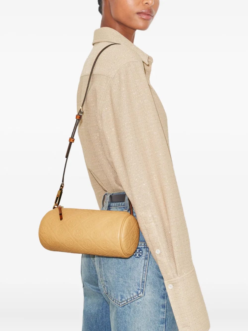 monogram pebble cylinder cross body bag