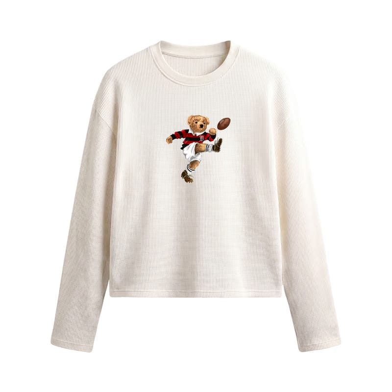 Blacklist Noir Bear Waffle T-shirt Off White
