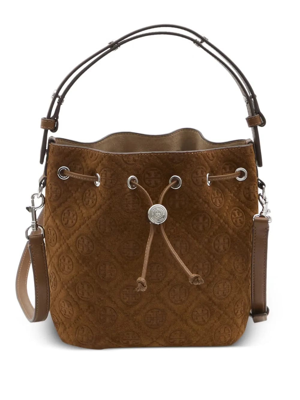 T Monogram suede bucket bag