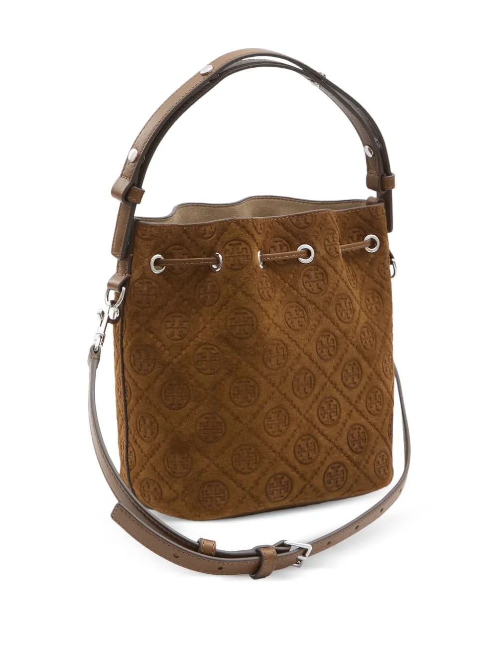 T Monogram suede bucket bag