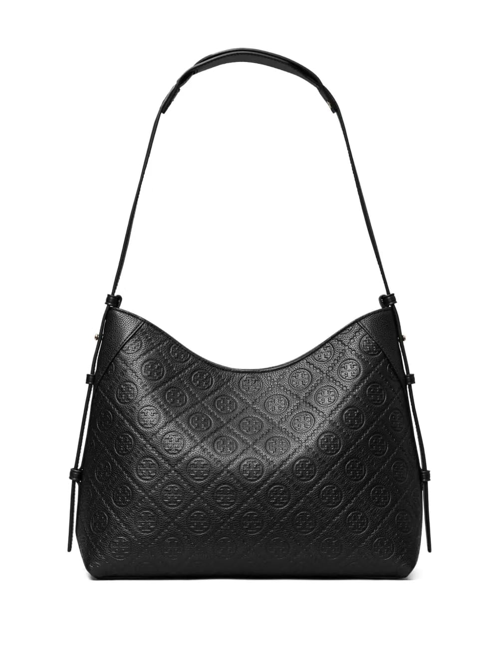 T Monogram pebble-leather shoulder bag