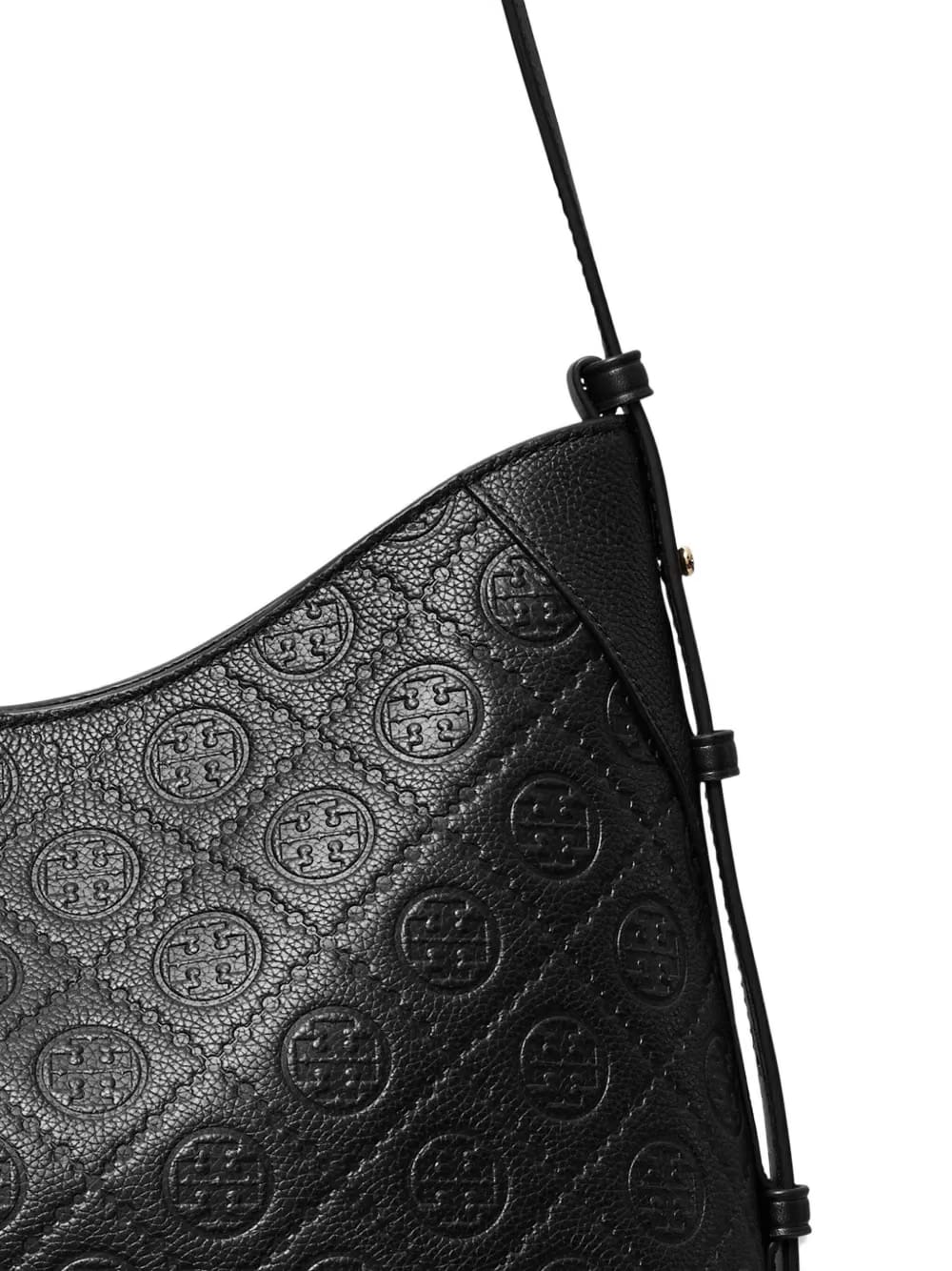 T Monogram pebble-leather shoulder bag