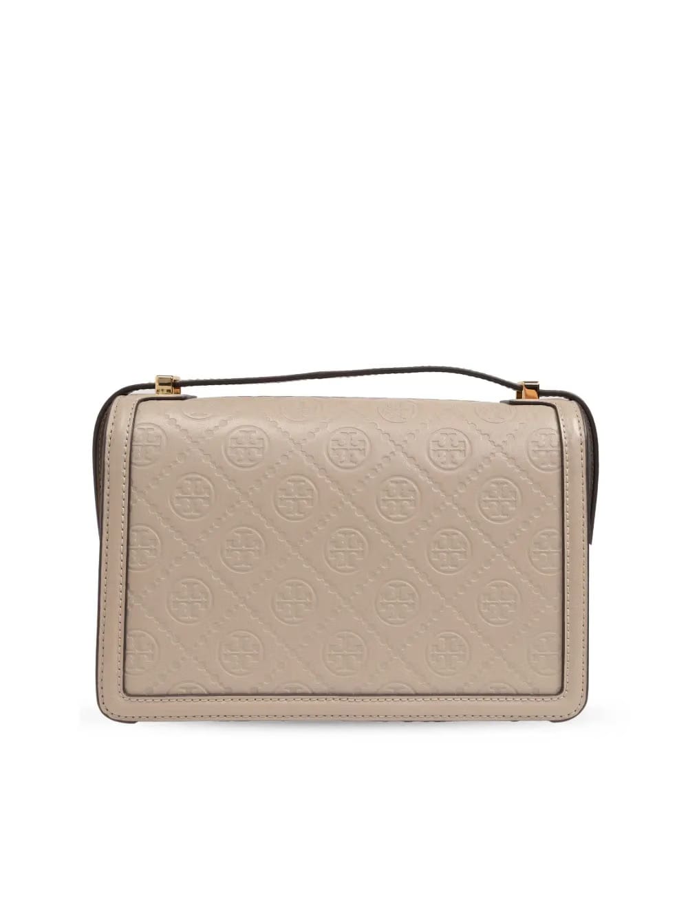 T Monogram leather shoulder bag