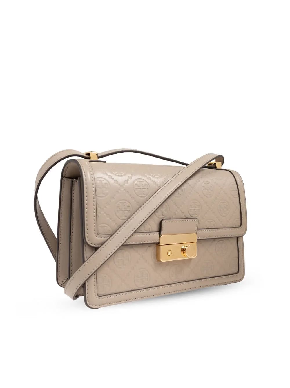 T Monogram leather shoulder bag