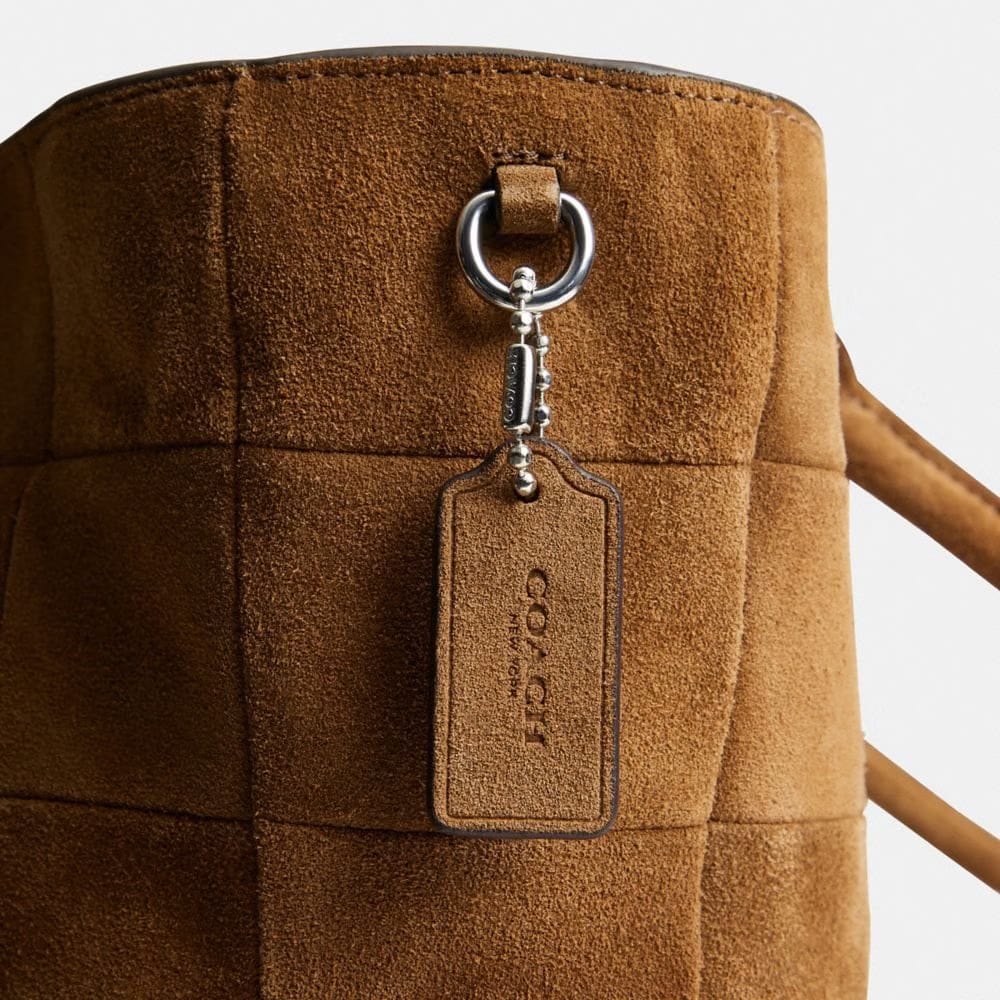 Coach Alter/Ego Large Tote Bag In Upcrafted Suede Cedar Suede