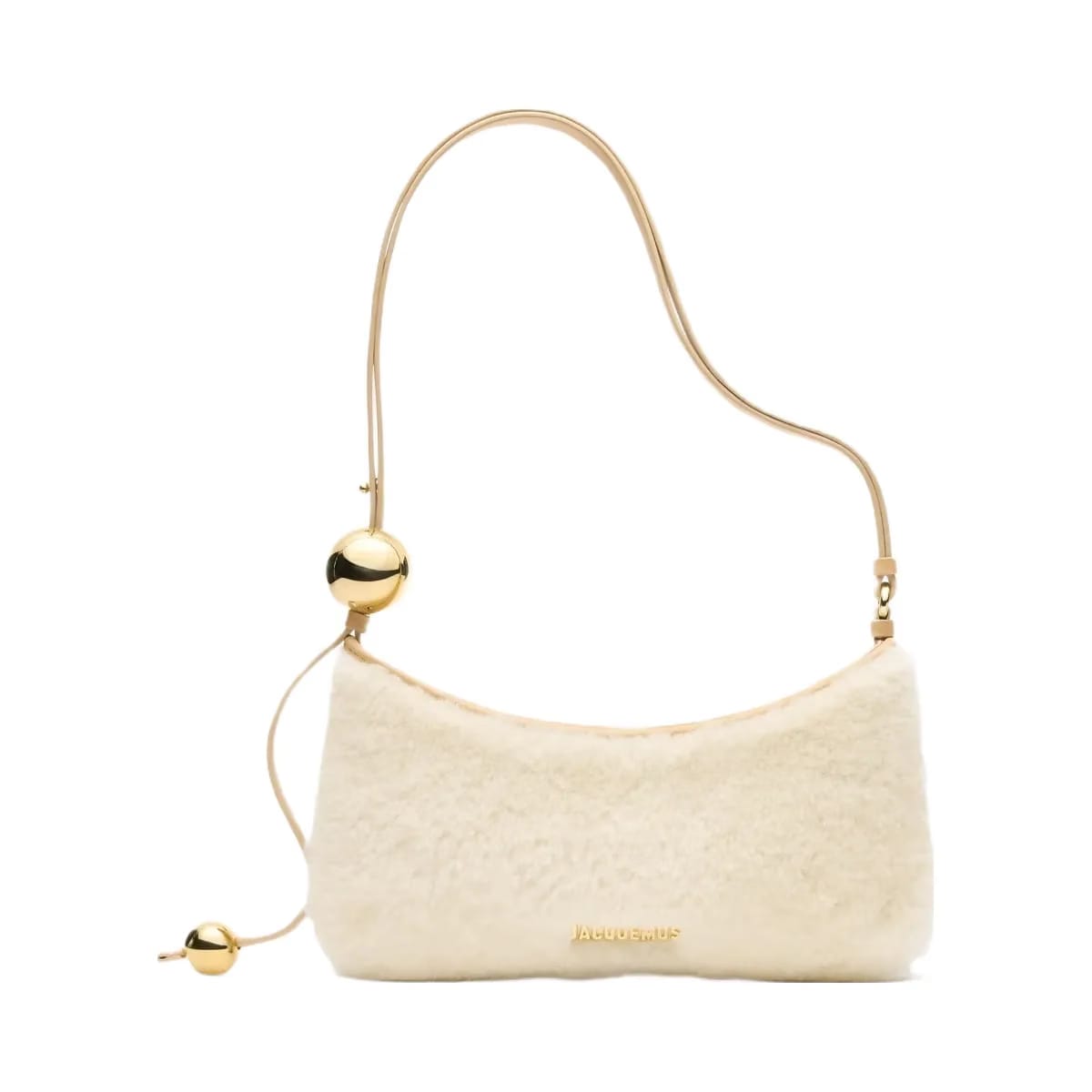 Jacquemus The Bisou Perle Beaded Shoulder Bag Off-White