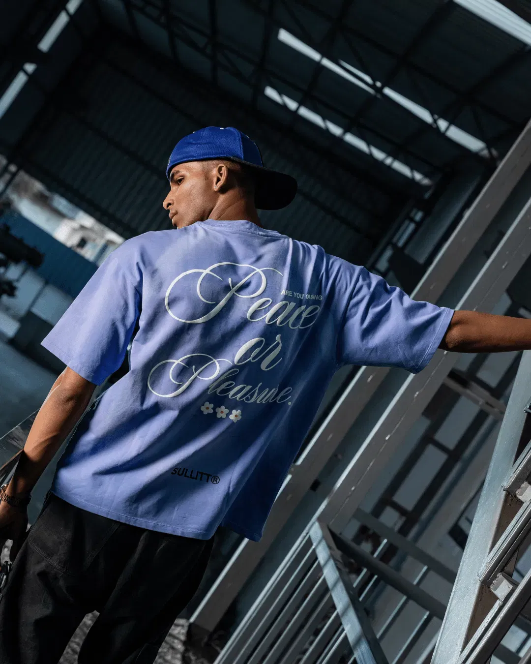 PEACE N PLEASURE BLUE WASH T-Shirt