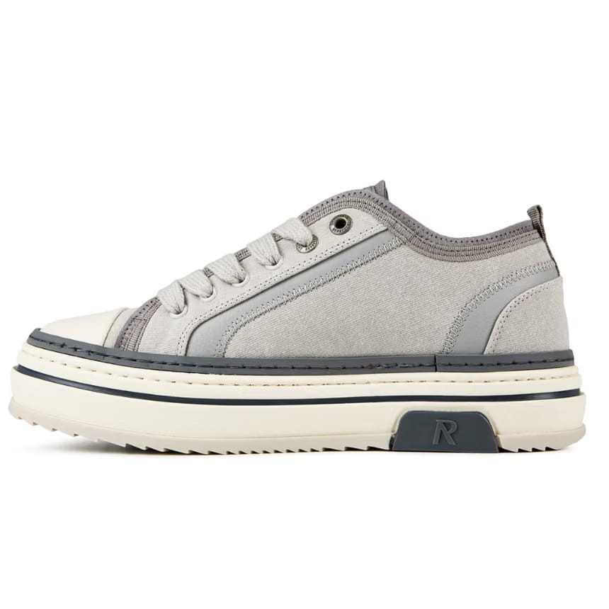REPRESENT Men's X Low Trainers, Layered Design, Chunky Laces 'Warm Grey'