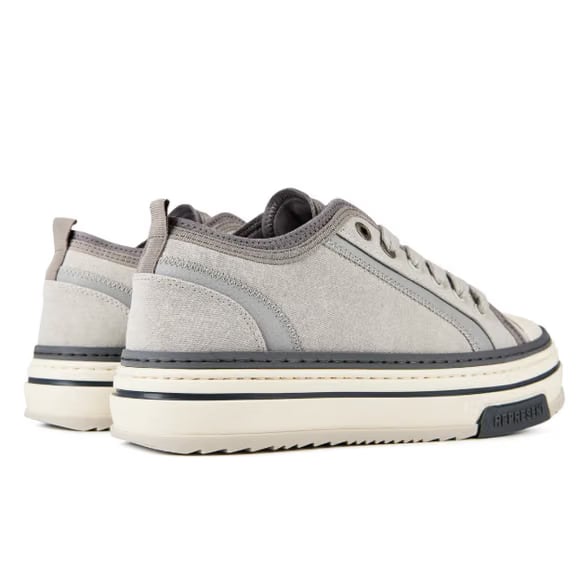 REPRESENT Men's X Low Trainers, Layered Design, Chunky Laces 'Warm Grey'