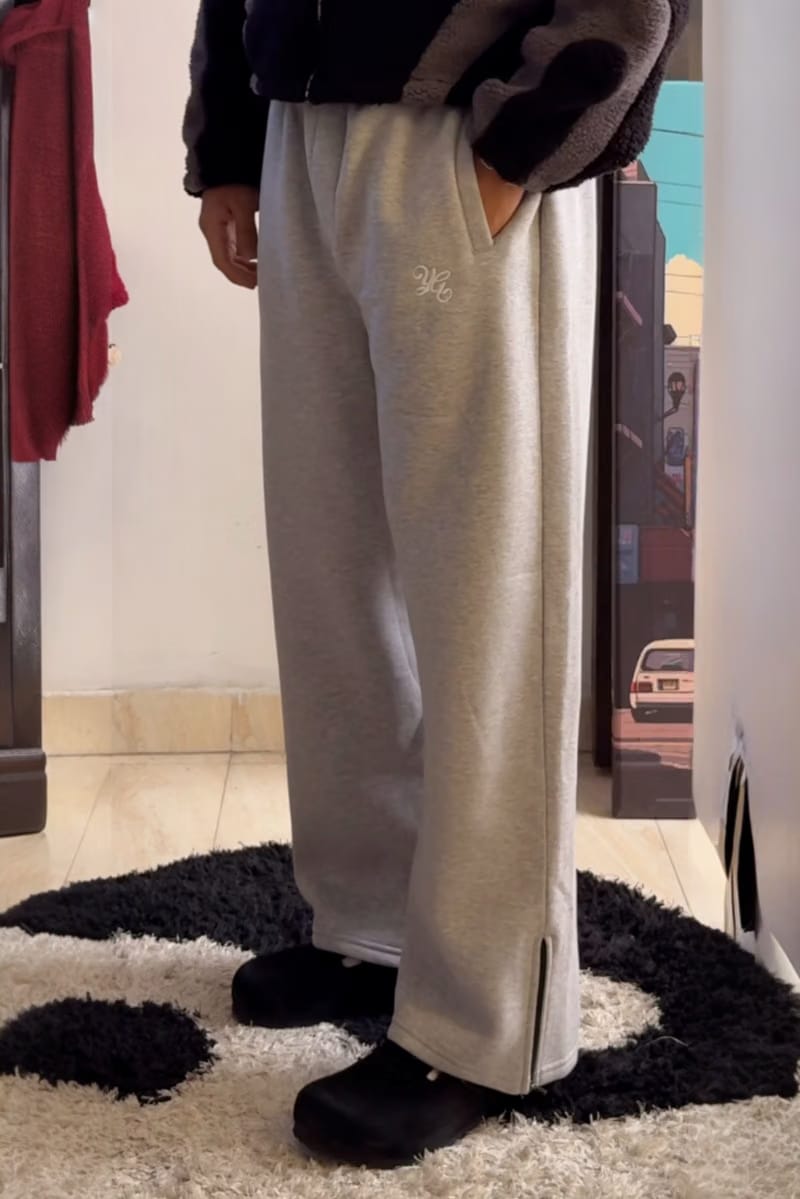 FLARED SWEATPANTS - GREY