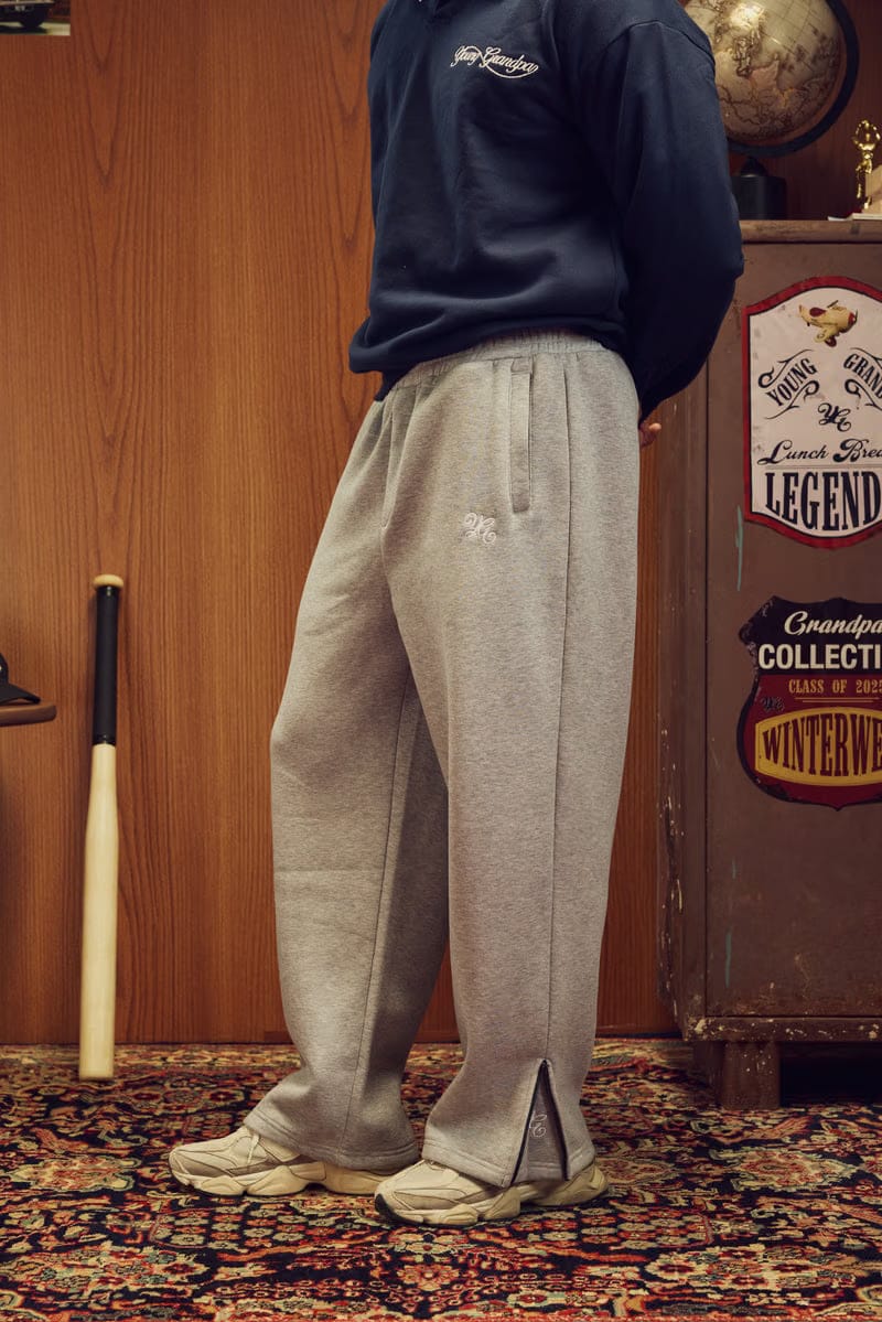 FLARED SWEATPANTS - GREY