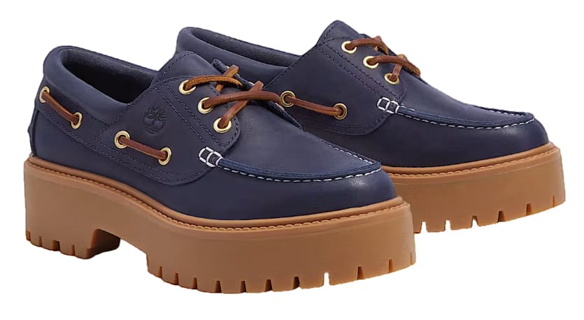 Timberland Stone Street Platform Boat Dark Blue (W)