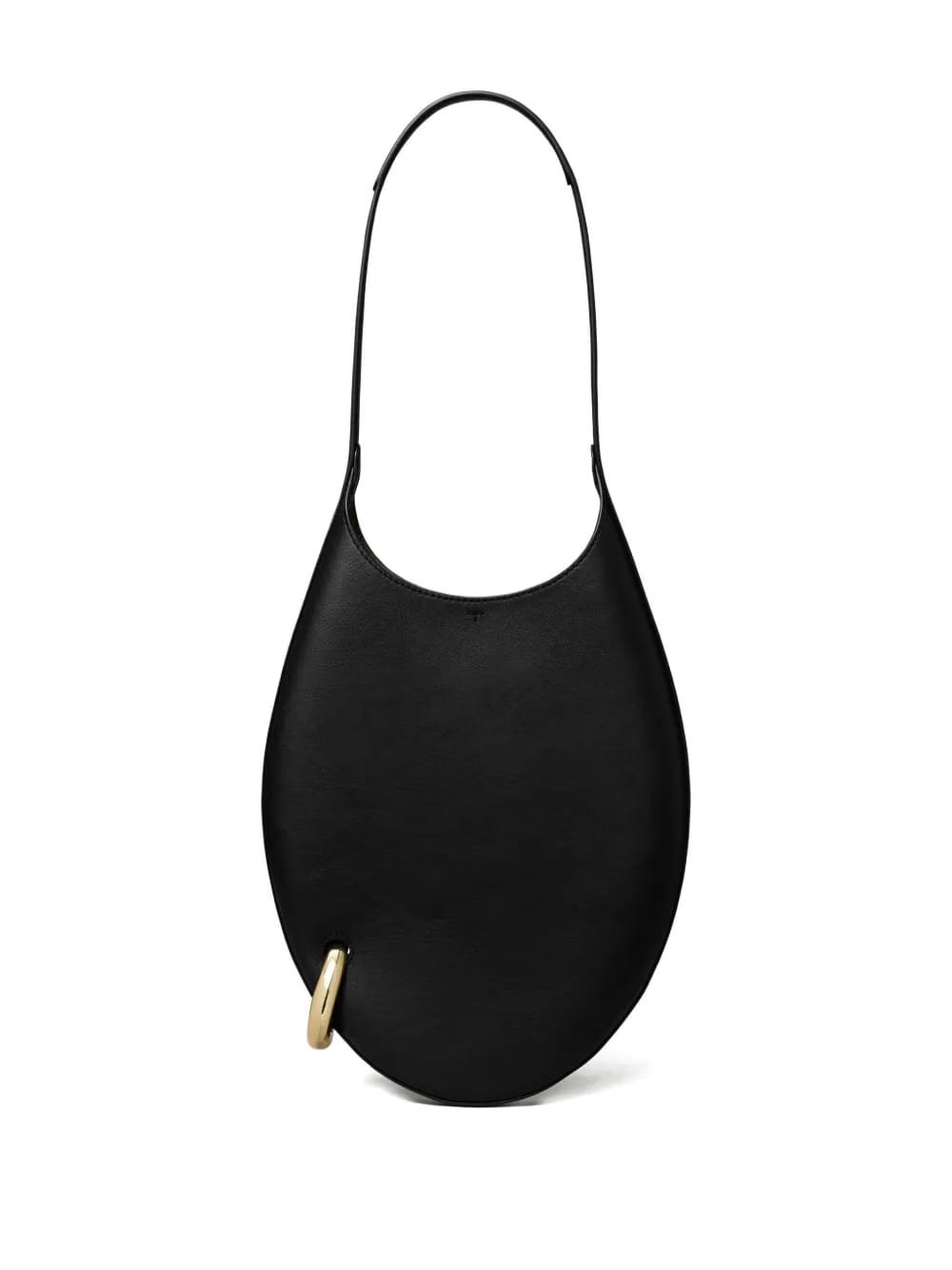 small pierced-detail leather shoulder bag