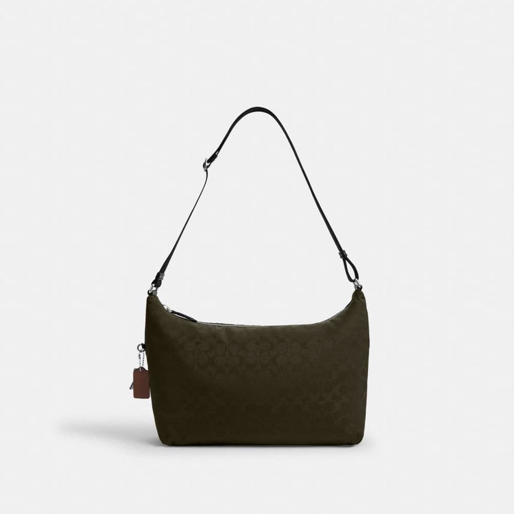 Coach Leo Crossbody In Signature Nylon Dark Moss