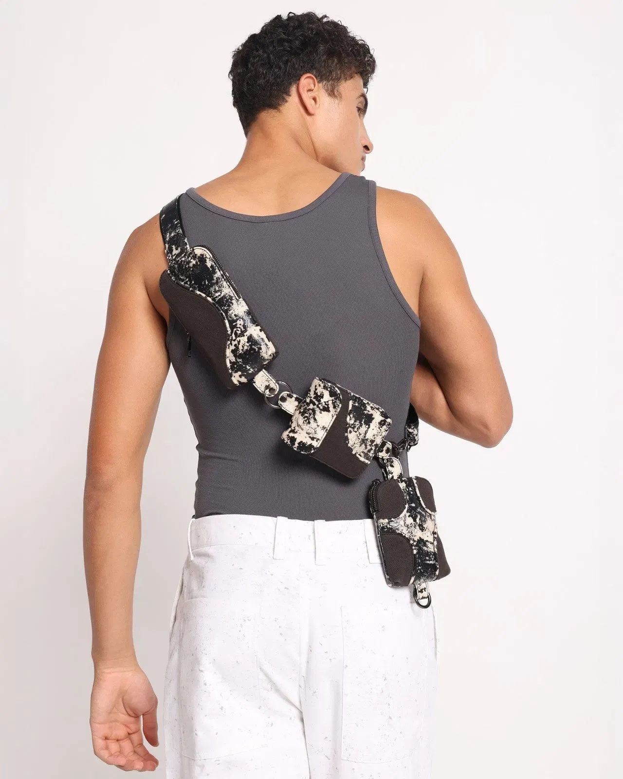 Muddled Cargo Crossbody Belt - Cracked Indigo