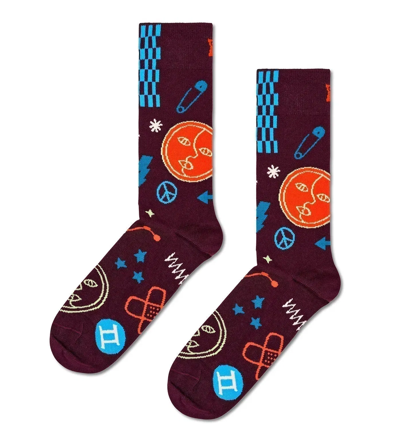 Happy Socks Unisex Gemini Crew Length Socks for Women and Men