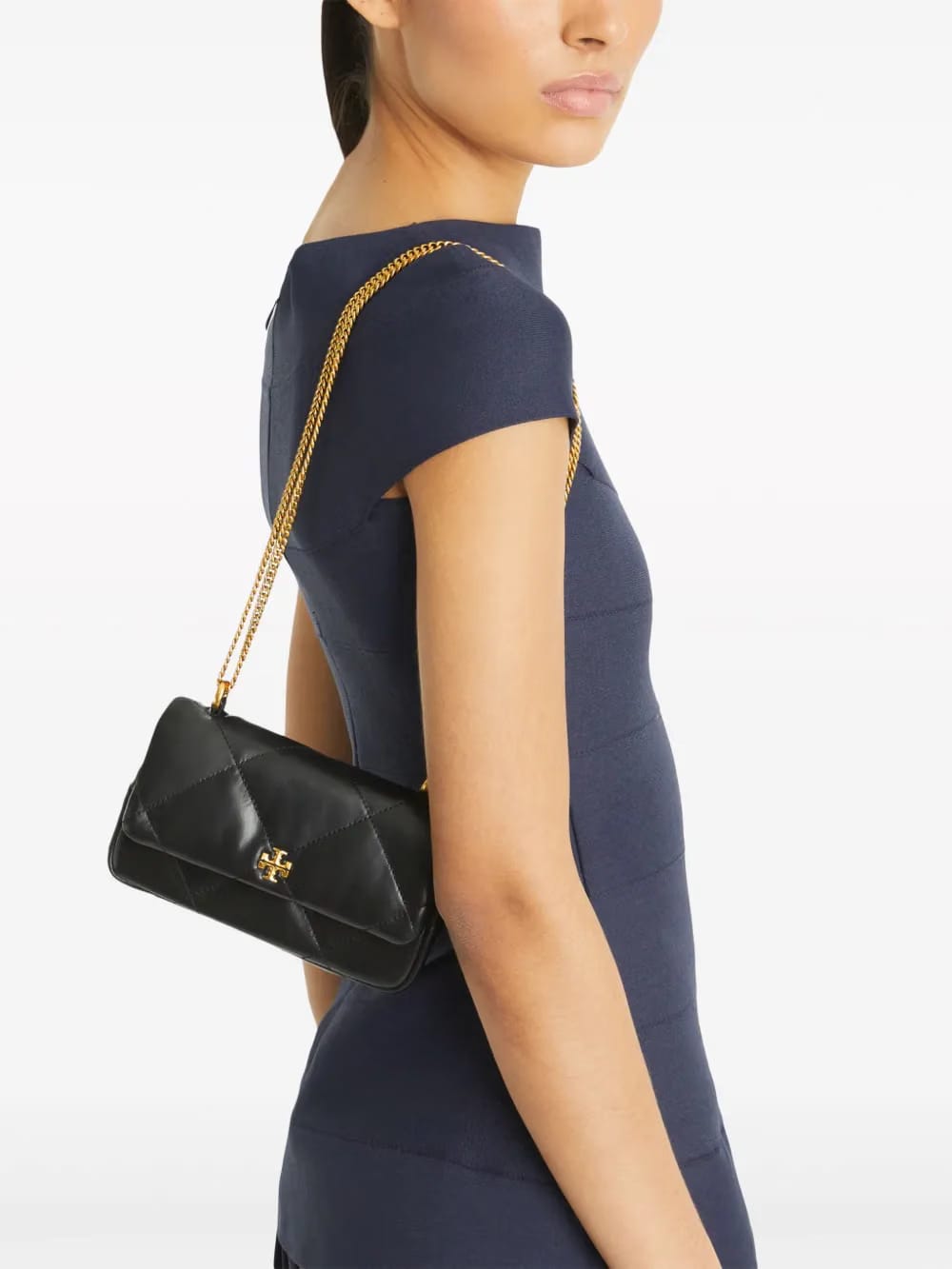 mini Kira diamond-quilted flap bag