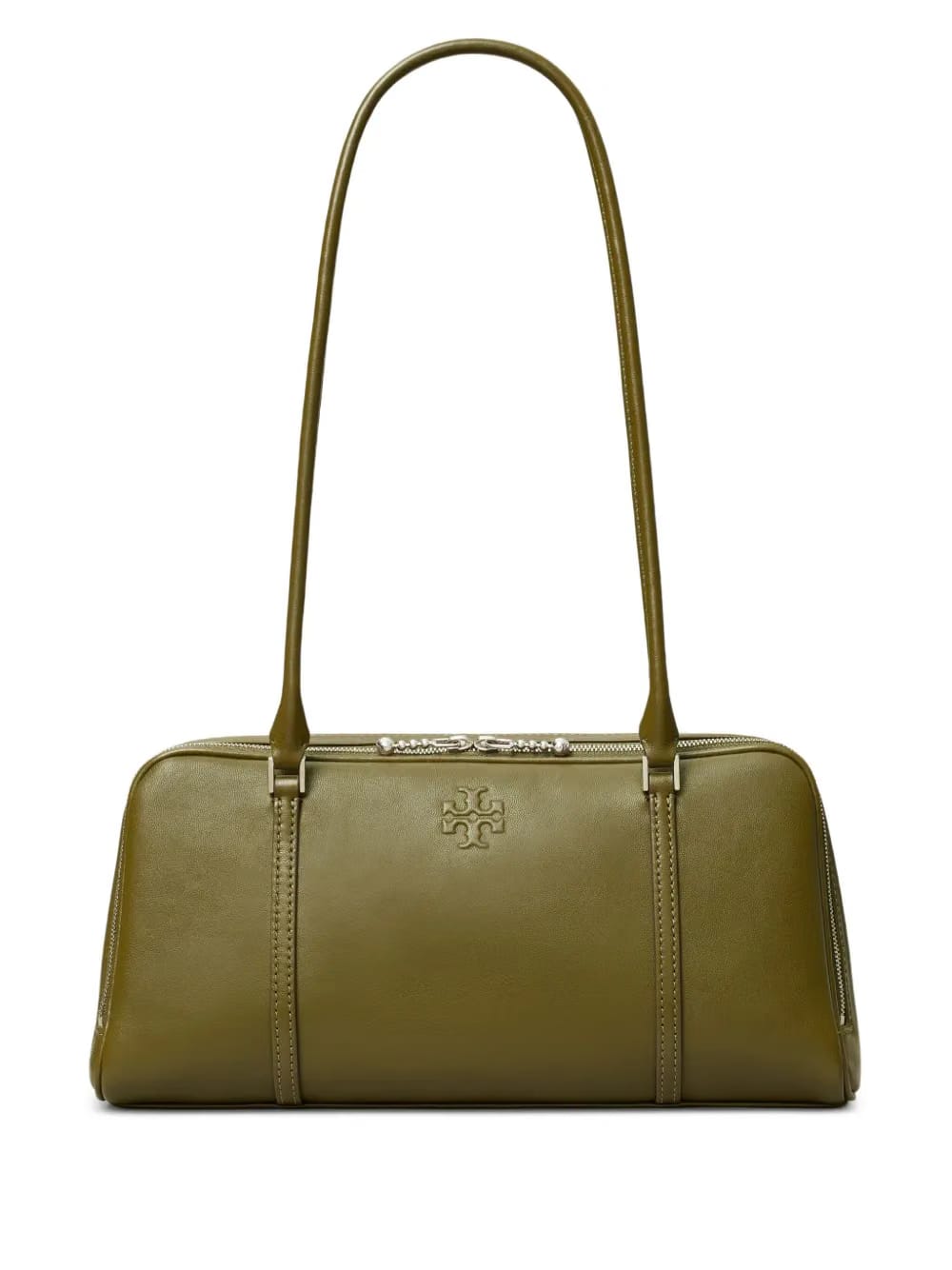 small Marshmallow leather zip-top bag