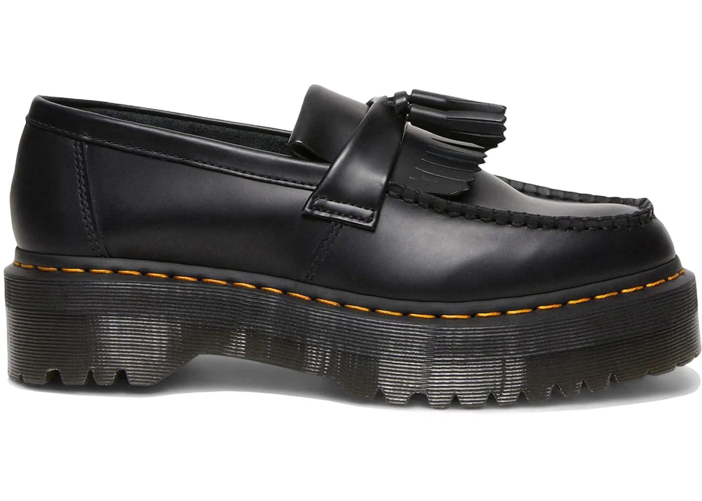 Dr. Martens Adrian Leather Platform Tassel Loafer Black Womens