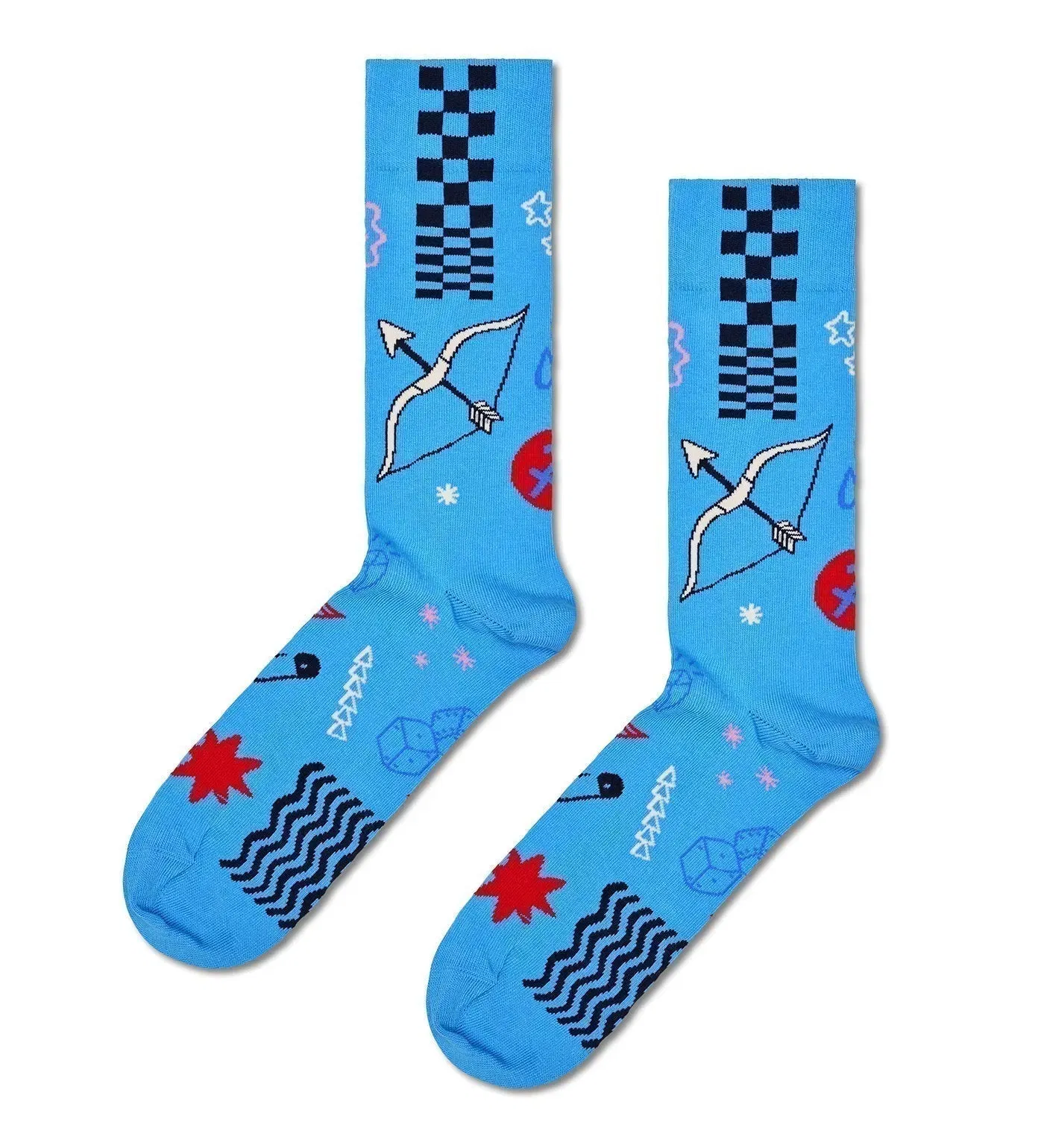 Happy Socks Unisex Sagittarius Crew Length Socks for Women and Men