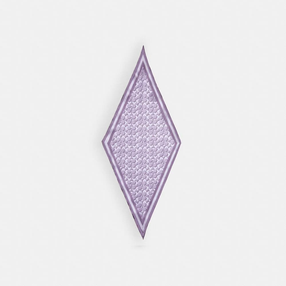 Coach Signature Silk Diamond Scarf Violet Mist