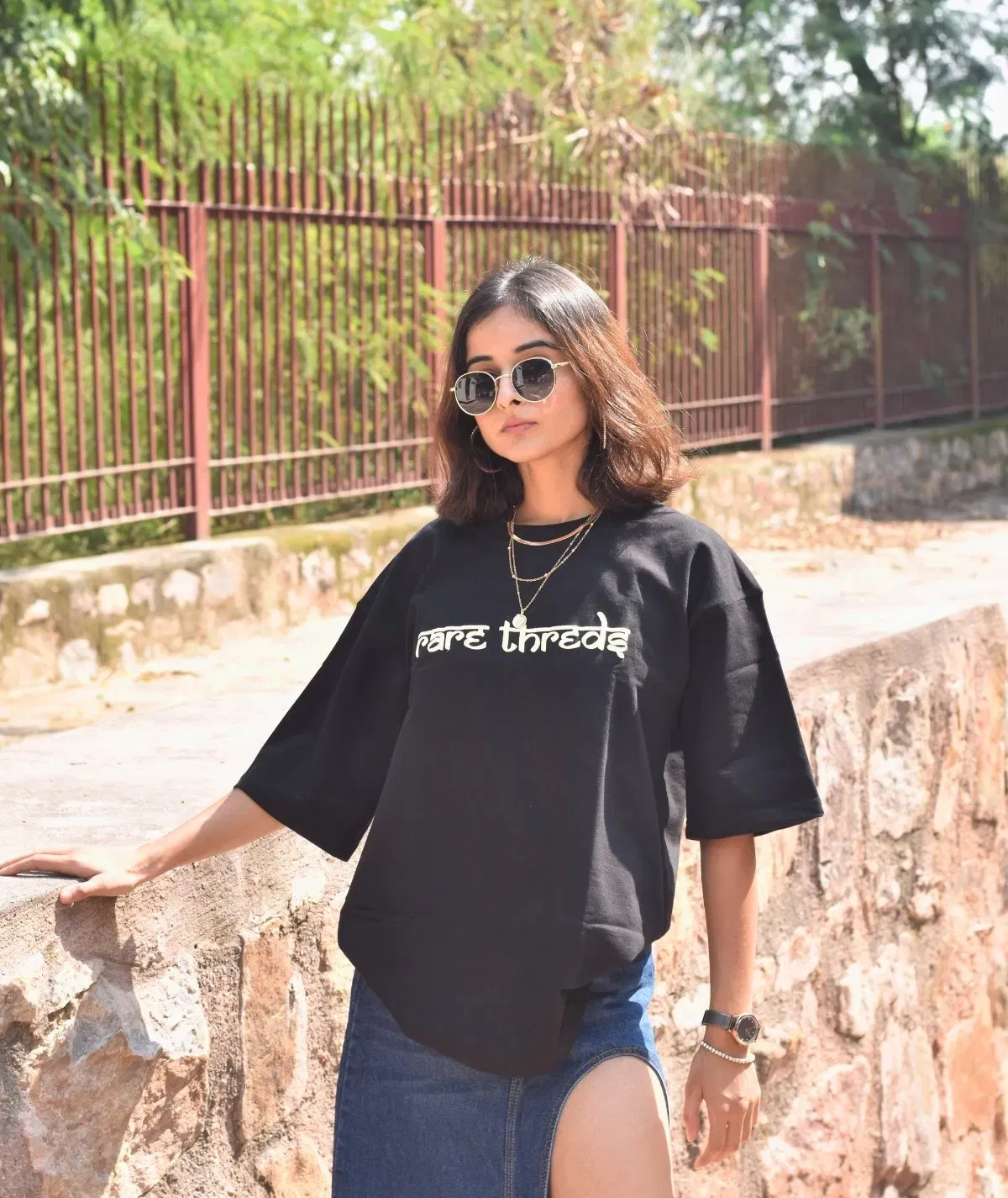 Desi Landmarks Oversized T-Shirt Black