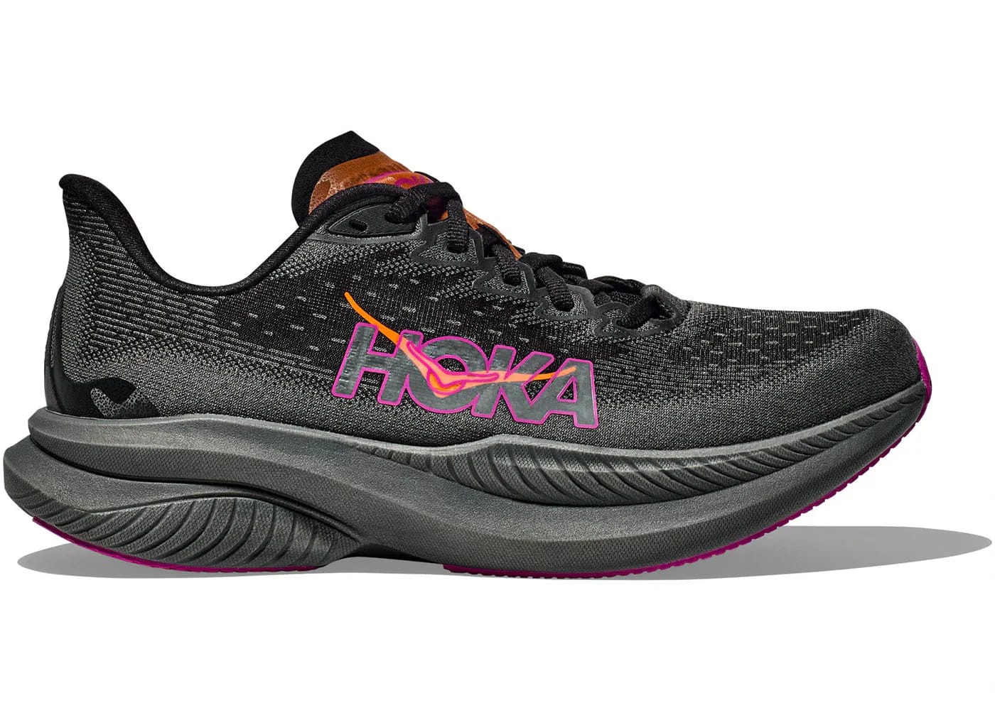 Hoka One One Mach 6 Black Fuchsia Womens
