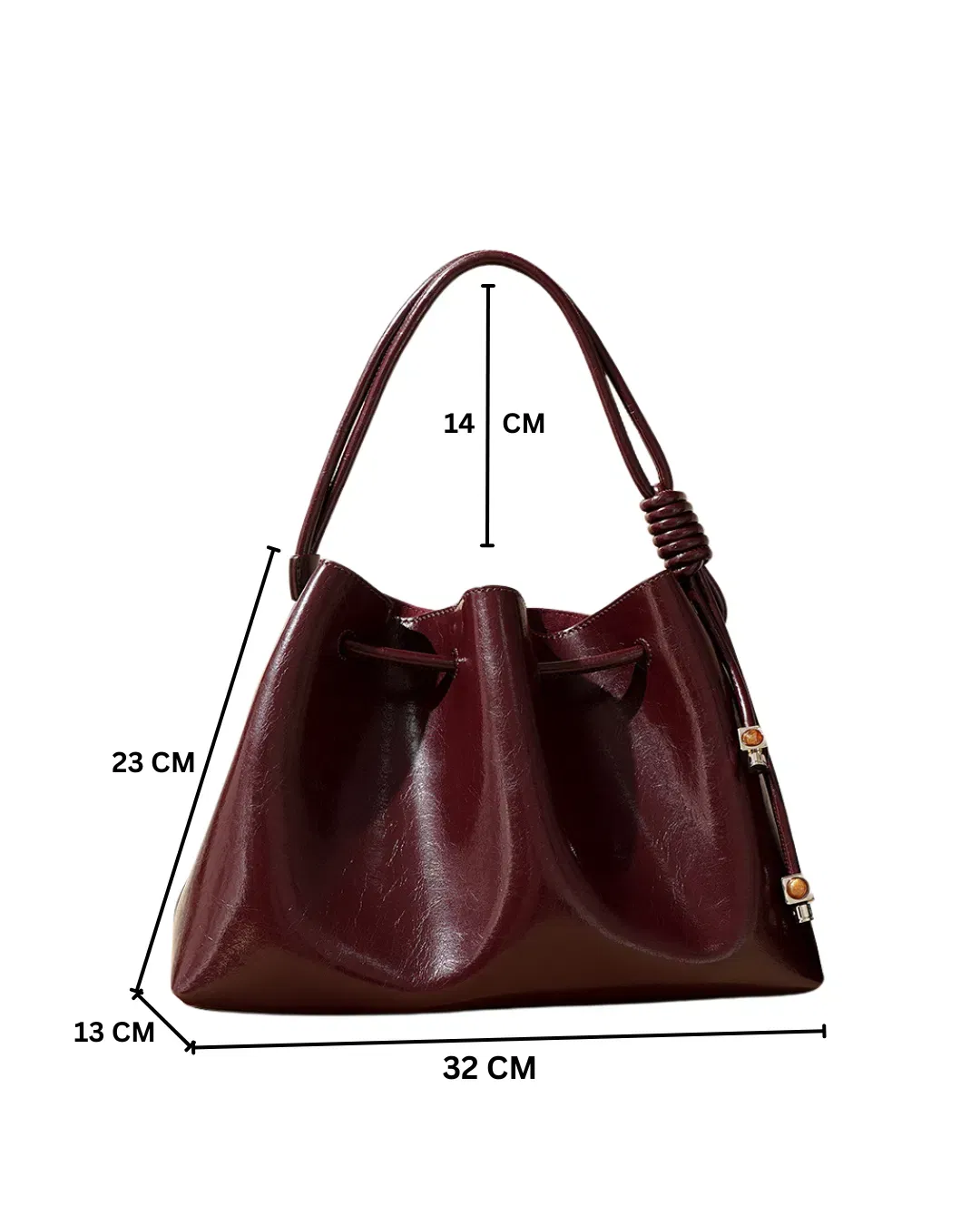 Terra - Ladies Leather Satchel Bag | Bordo