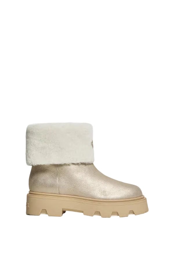 Moncler Aurea Mid Shearling Boots Silver