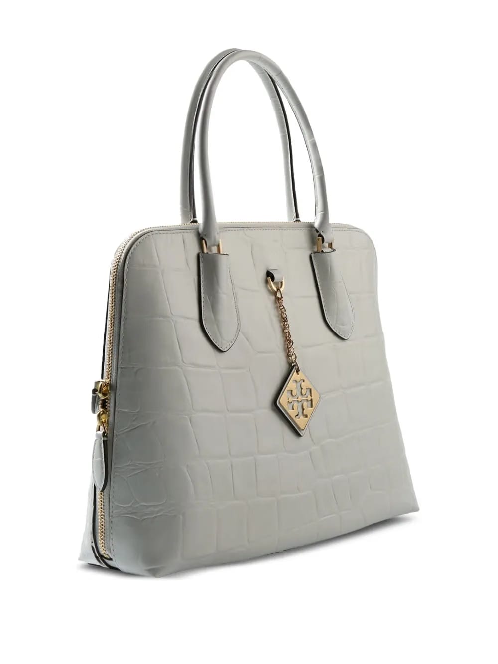 Swing crocodile-embossed tote bag