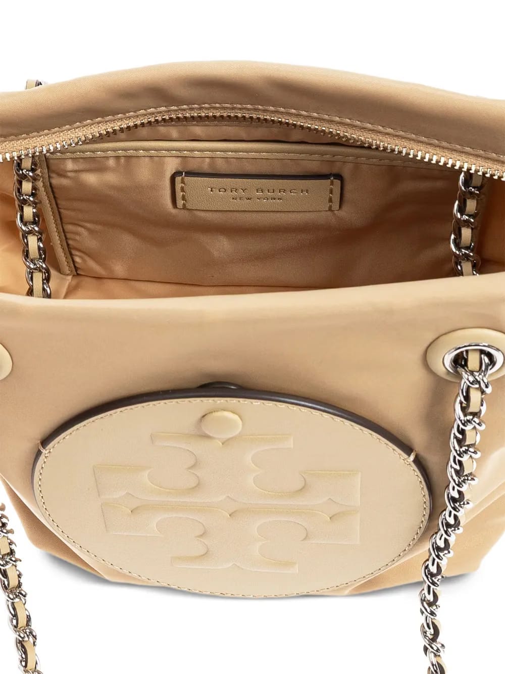 logo-patch chain tote bag