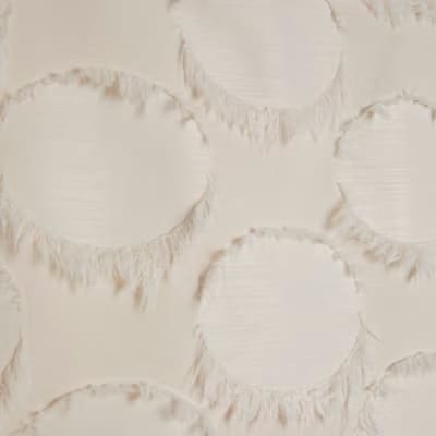 Cream Fringed Mini Skirt