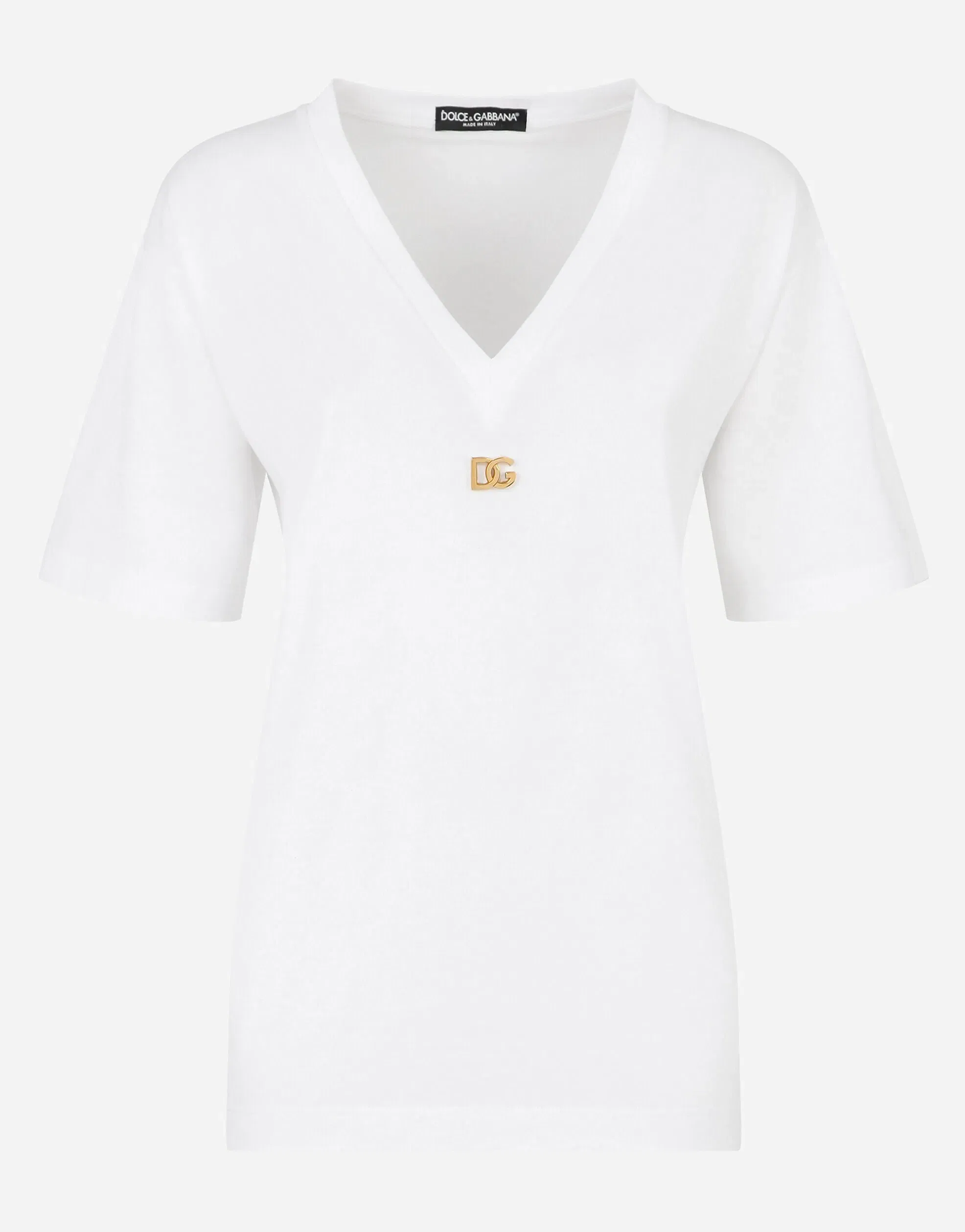 Oversized short-sleeved jersey t-shirt with DG logo