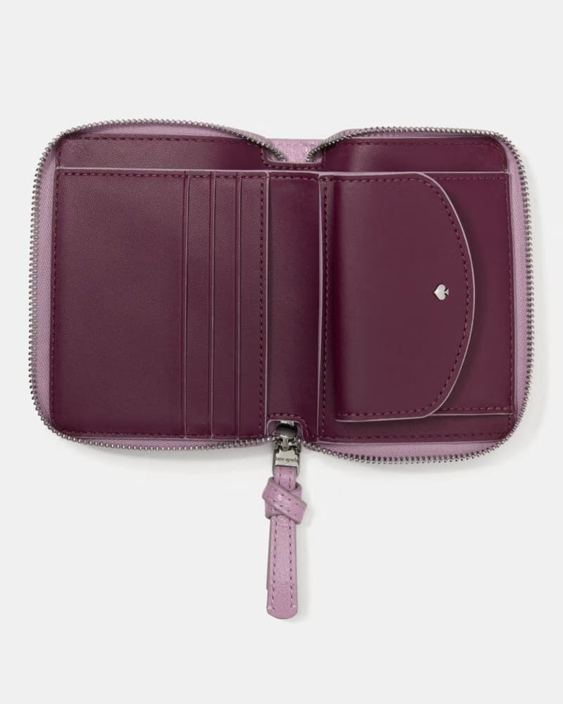 Loop Glazed Zip Around Wallet