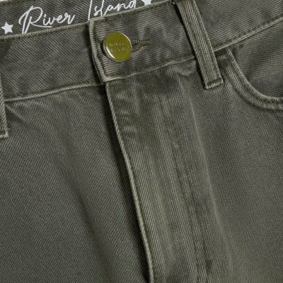 Khaki Relaxed Straight Jeans